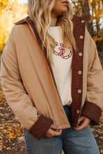 Load image into Gallery viewer, Mocha Red Plaid Reversible Jacket