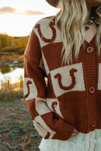 Load image into Gallery viewer, Horseshoe sweater cardigan