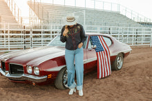 Load image into Gallery viewer, western navy top