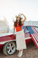 Load image into Gallery viewer, cherry cream skirt