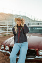 Load image into Gallery viewer, western navy top
