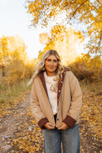 Load image into Gallery viewer, Mocha Red Plaid Reversible Jacket