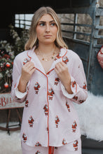 Load image into Gallery viewer, DOORBUSTER PRICE/Pink Stripe Santa Claus PJ Set