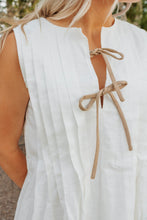 Load image into Gallery viewer, Bow Detail Pleated Mini Dress