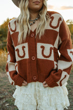 Load image into Gallery viewer, Horseshoe sweater cardigan