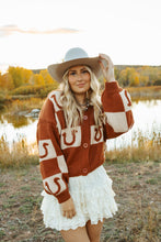 Load image into Gallery viewer, Horseshoe sweater cardigan