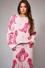 Load image into Gallery viewer, Boots Print Cozy Sweater Set
