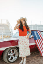 Load image into Gallery viewer, cherry cream skirt