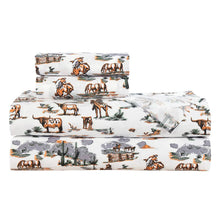 Load image into Gallery viewer, 200TC Cotton Ranch Life Sheet Set Twin size
