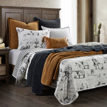 Load image into Gallery viewer, Ranch Life Printed Reversible Quilt Set Twin Size