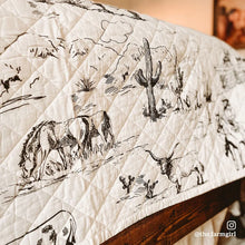 Load image into Gallery viewer, Ranch Life Printed Reversible Quilt Set Twin Size