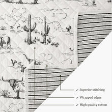 Load image into Gallery viewer, Ranch Life Printed Reversible Quilt Set Twin Size