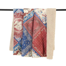 Load image into Gallery viewer, Patchwork Bandana Teddy-Backed Throw