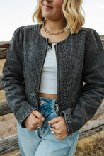 Load image into Gallery viewer, Quilted Star Peplum crop jacket
