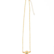 Load image into Gallery viewer, 16&quot; Gold Chain Necklace with Flower Concho Pendant
