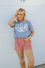 Load image into Gallery viewer, USA blue tee shirt
