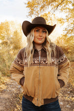 Load image into Gallery viewer, Retro bomber tan/brown jacket
