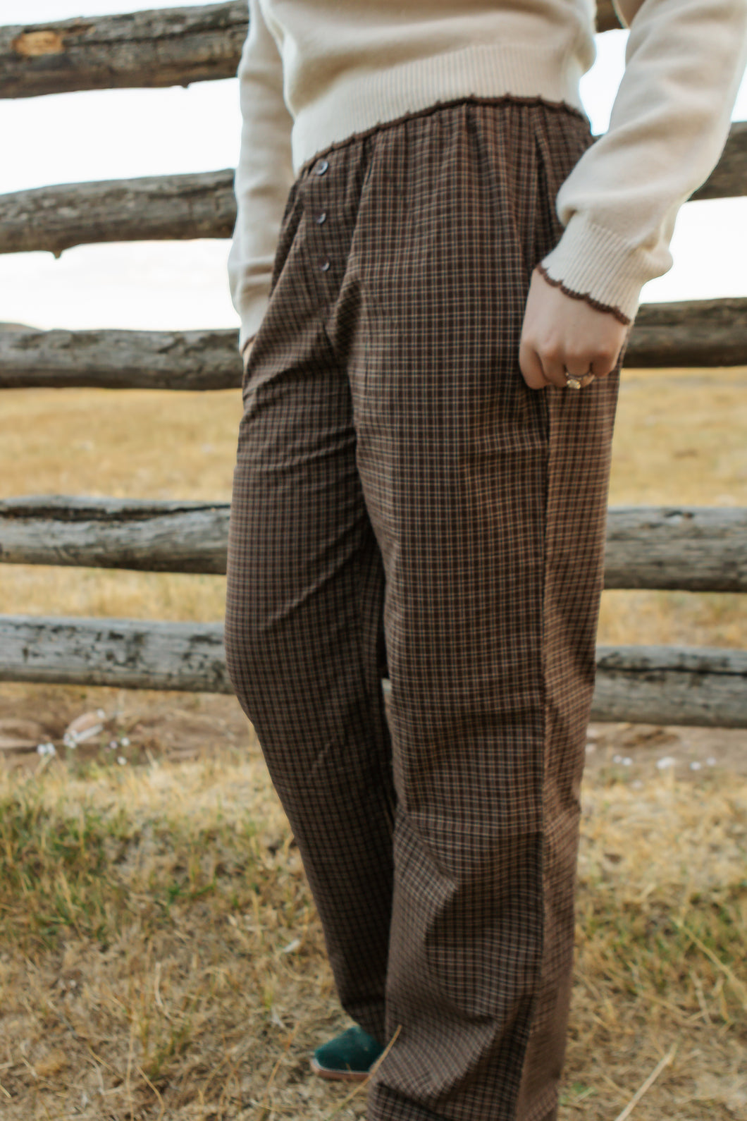Chocolate Plaid Lounge Pants