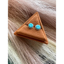 Load image into Gallery viewer, Navajo Sterling Silver &amp; Turquoise Stud Earrings
