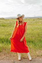 Load image into Gallery viewer, The Dutton In Hibiscus Eyelet Dress
