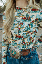 Load image into Gallery viewer, Wrangler Western Top Mock Rider Top
