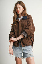 Load image into Gallery viewer, Corduroy Utility Jacket with Contrast Collar
