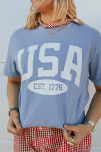 Load image into Gallery viewer, USA blue tee shirt
