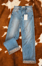 Load image into Gallery viewer, Hidden Leopard cuff logan basic jean
