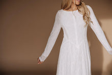 Load image into Gallery viewer, The Avery white front zip Temple dress
