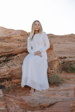 Load image into Gallery viewer, The Avery white front zip Temple dress
