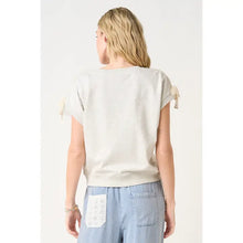 Load image into Gallery viewer, Lace Striped Bow Sleeveless Sweatshirt Top
