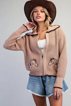 Load image into Gallery viewer, horse zip up
