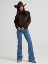 Load image into Gallery viewer, Womens Brown WRANGLER Horse Sweater
