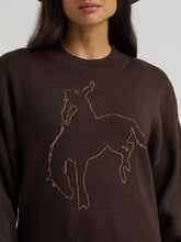Load image into Gallery viewer, Womens Brown WRANGLER Horse Sweater
