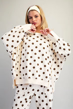 Load image into Gallery viewer, oatmeal polka dot top
