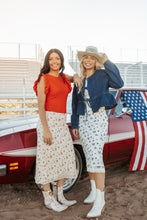 Load image into Gallery viewer, cherry cream skirt
