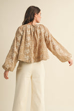 Load image into Gallery viewer, Flower Embroidery Pin Tuck Swing Blouse
