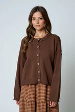 Load image into Gallery viewer, brown knit cardigan
