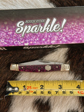 Load image into Gallery viewer, Rough Ryder purple sparkle stockman Pocket knife
