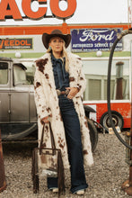 Load image into Gallery viewer, Cow Print Long Fur Coat

