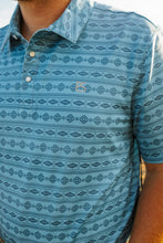 Load image into Gallery viewer, Blue Geo Printed Polo
