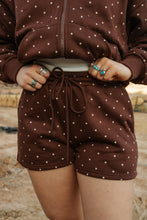 Load image into Gallery viewer, Brown Bambi Polkadot Sweat Shorts
