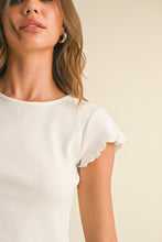 Load image into Gallery viewer, Mini Waffle Fabric Short Sleeve Top
