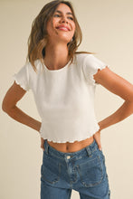 Load image into Gallery viewer, Mini Waffle Fabric Short Sleeve Top
