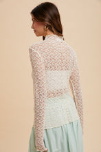 Load image into Gallery viewer, Cream Lace Mock Top
