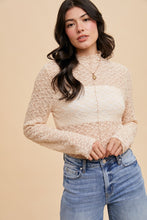 Load image into Gallery viewer, Cream Lace Mock Top
