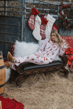 Load image into Gallery viewer, DOORBUSTER PRICE/Pink Stripe Santa Claus PJ Set
