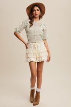 Load image into Gallery viewer, Lace Tiered Shorts With Ruffle Details
