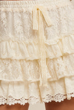 Load image into Gallery viewer, Lace Tiered Shorts With Ruffle Details
