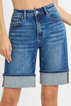 Load image into Gallery viewer, High Rise Mid Length Cuffed Shorts
